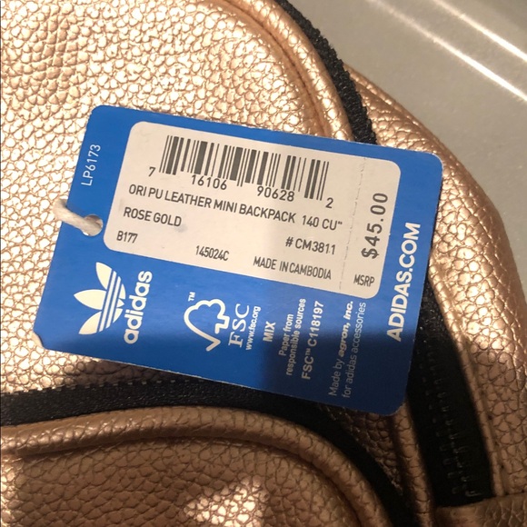 Adidas Rose Gold Mini Backpack - Picture 2 of 10